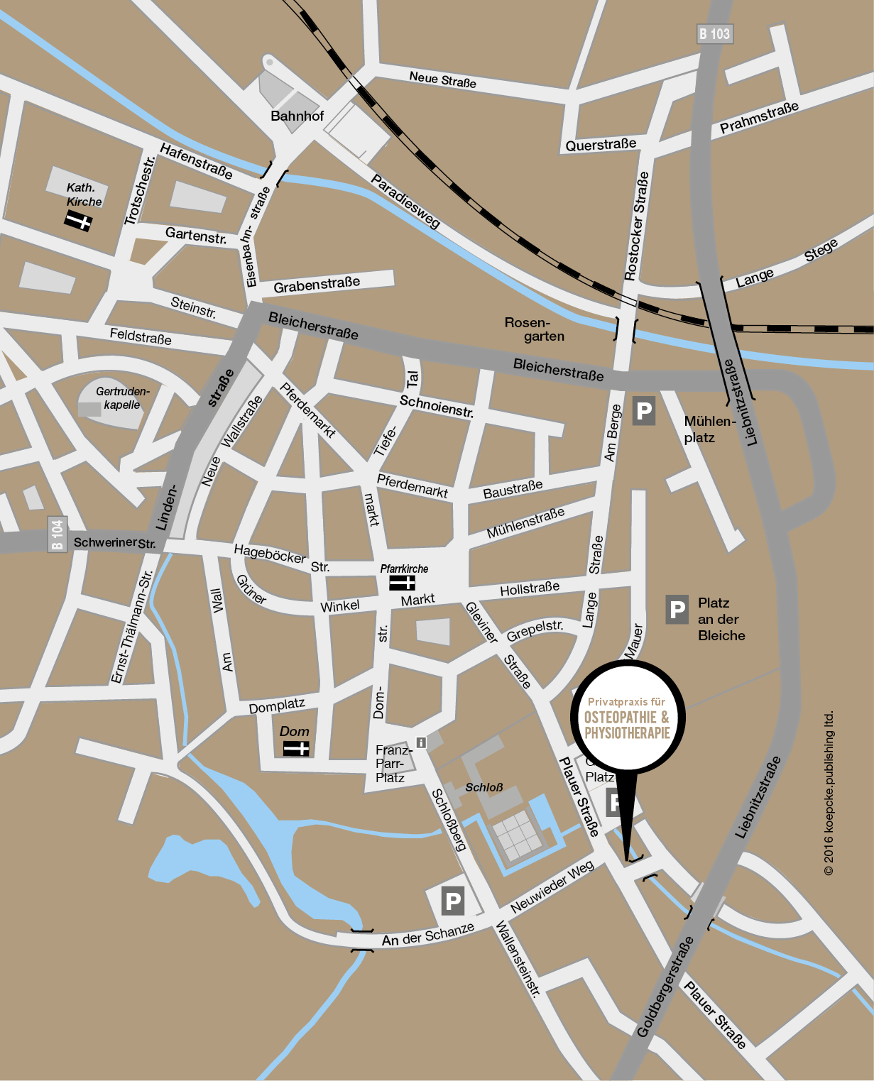 Wegbeschreibung: Plauer Straße 7, gleich neben den Barlachstuben und gegenüber der Ecolea Schule.